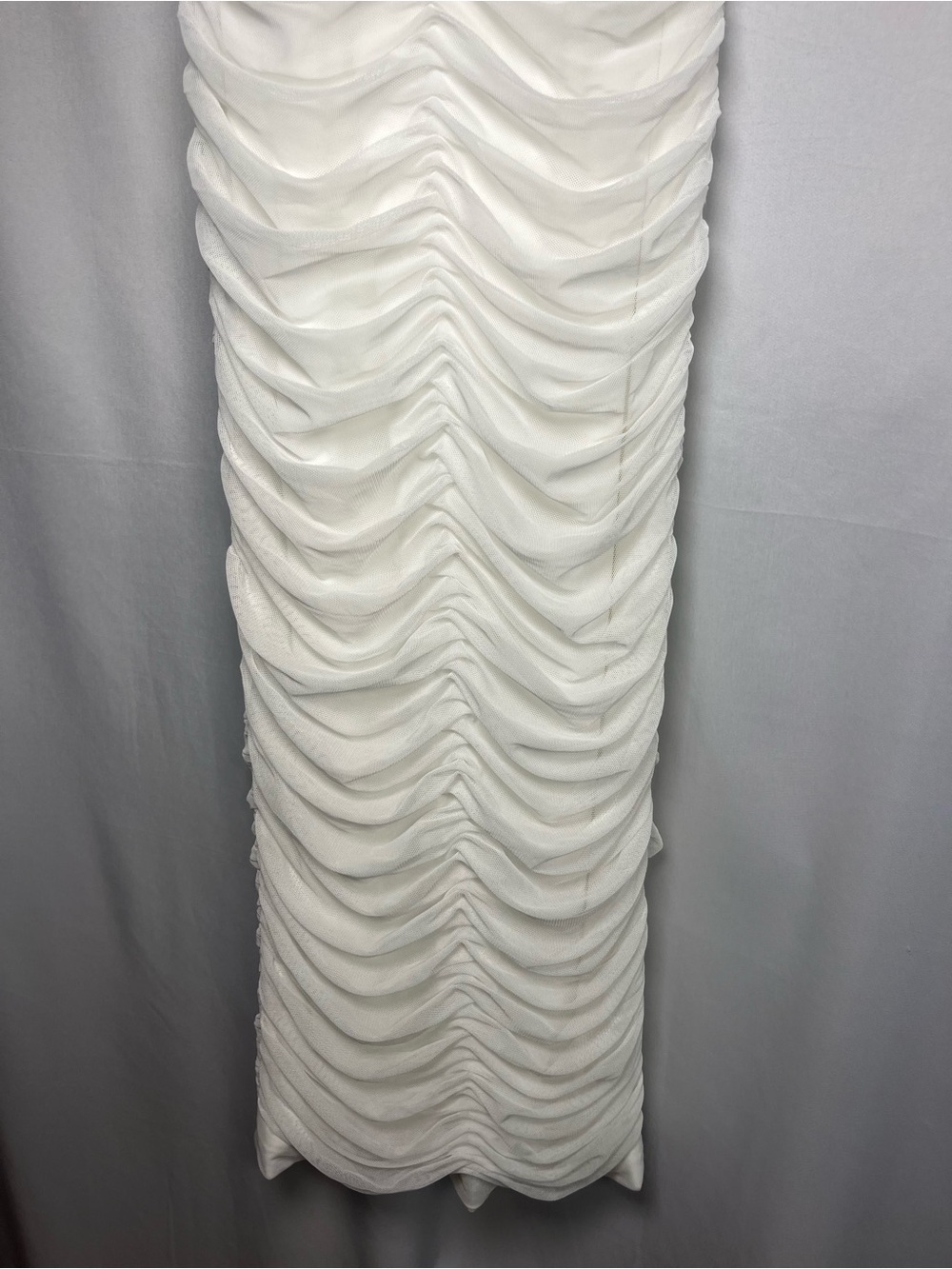 Dress the population NEW white ferra ruched strapless midi dress sz xs BRIDAL - Picture 4 of 13